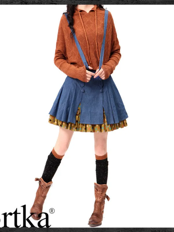 two pieces suspender skirt