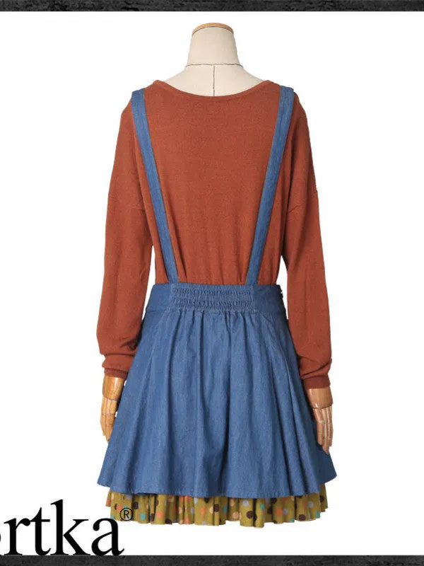 two pieces suspender skirt