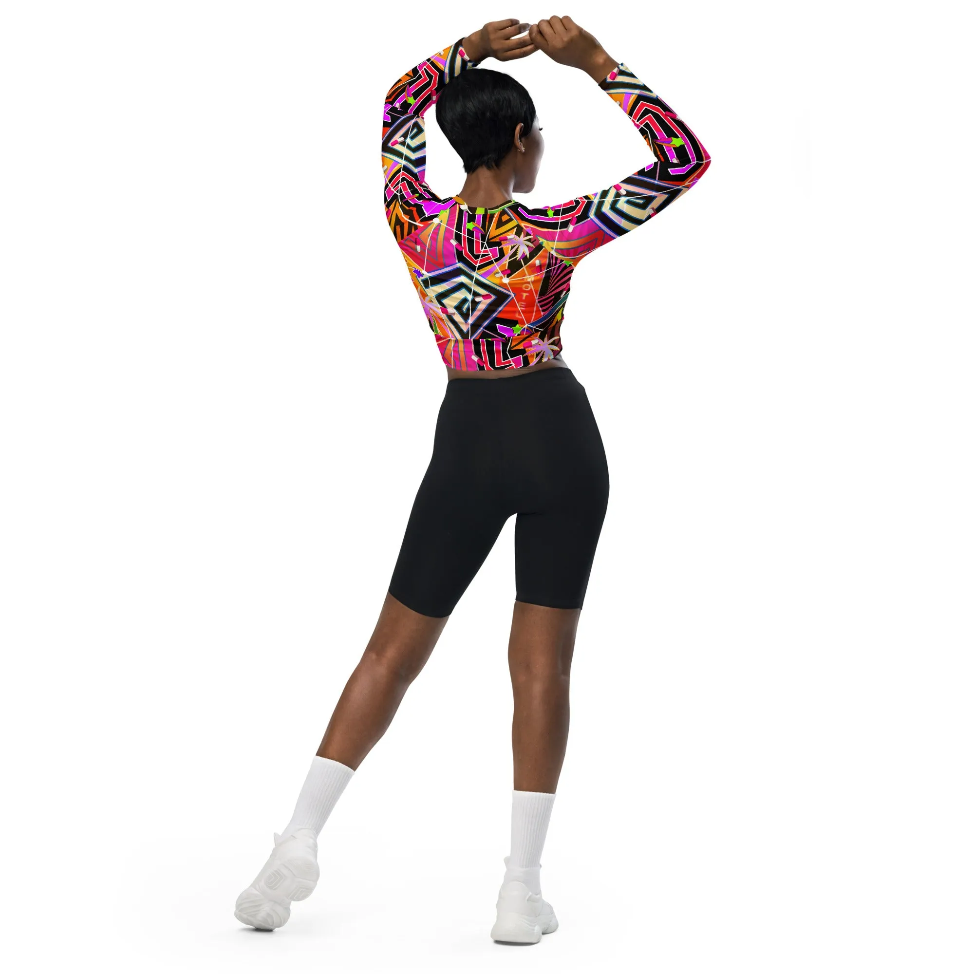 Underboob Crop Top, Orange Retrowave