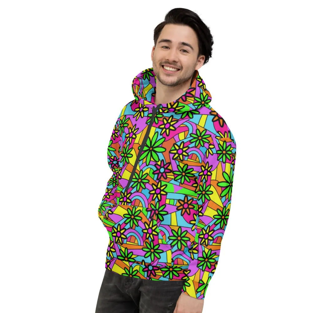 Unisex Hoodie, 60s Flower Power