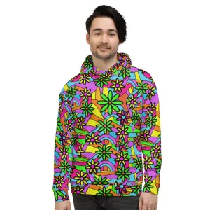 Unisex Hoodie, 60s Flower Power