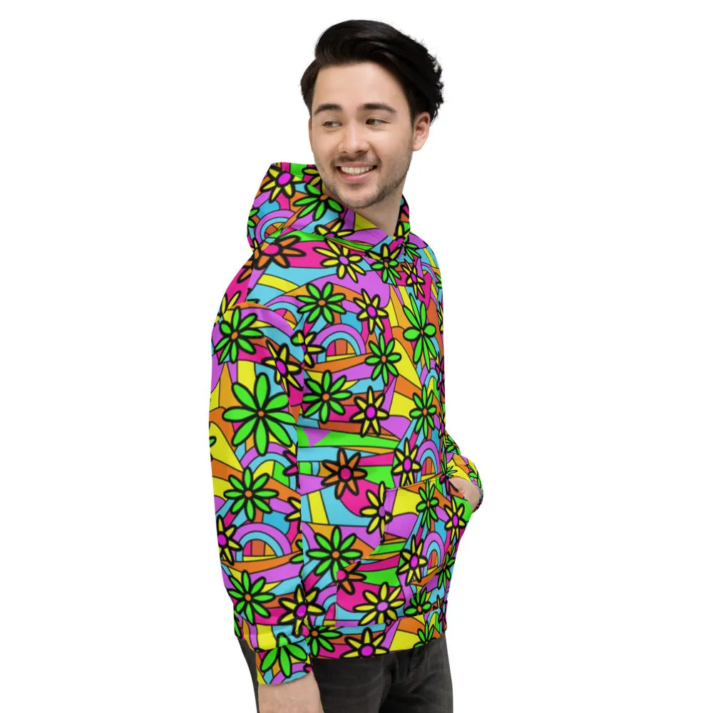 Unisex Hoodie, 60s Flower Power
