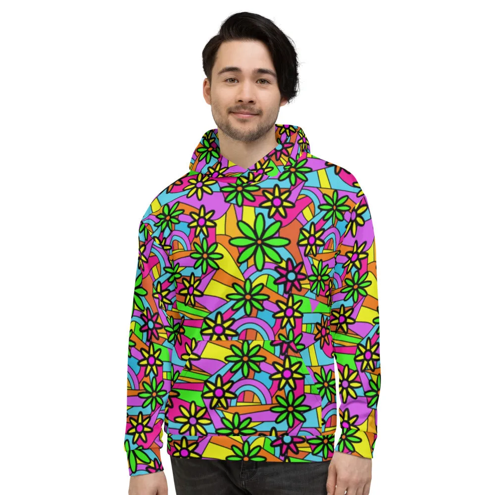 Unisex Hoodie, 60s Flower Power