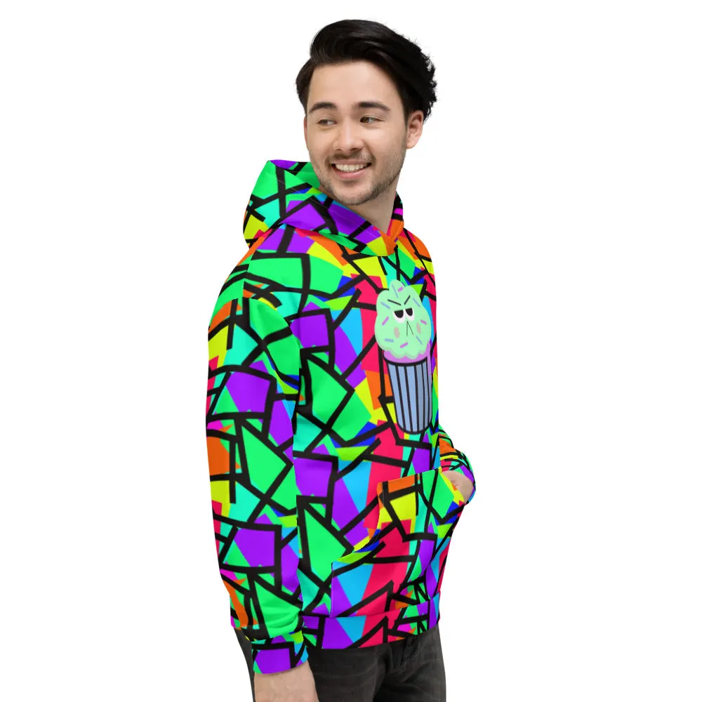 Unisex Hoodie, Cupcake Diagonals