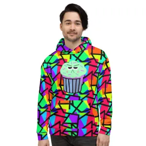 Unisex Hoodie, Cupcake Diagonals