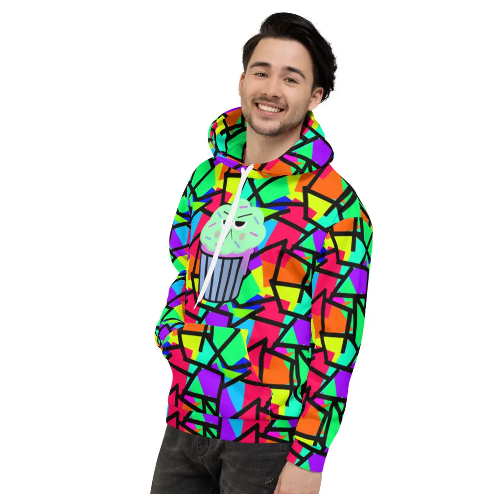 Unisex Hoodie, Cupcake Diagonals