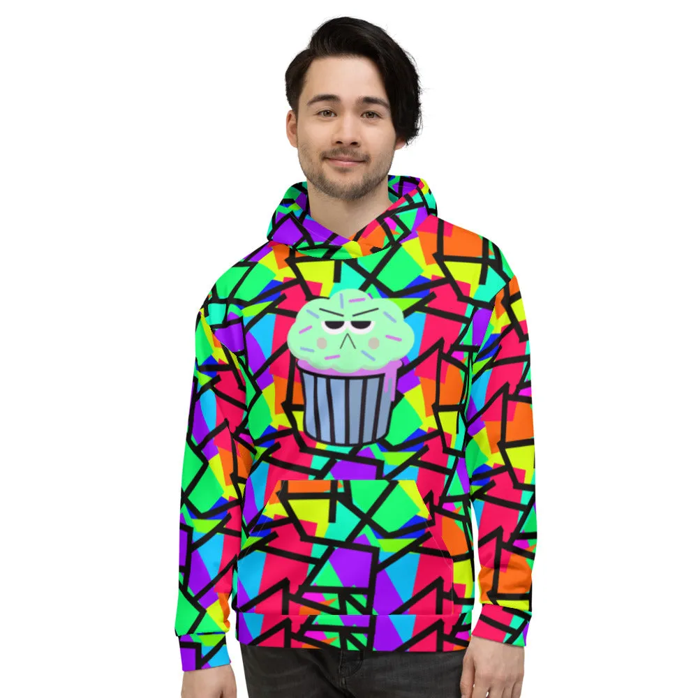 Unisex Hoodie, Cupcake Diagonals
