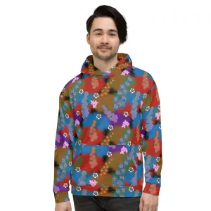 Unisex Hoodie, Floral Clouds