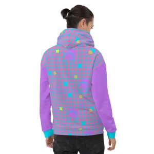 Unisex Hoodie, Memphis Vapor Grid