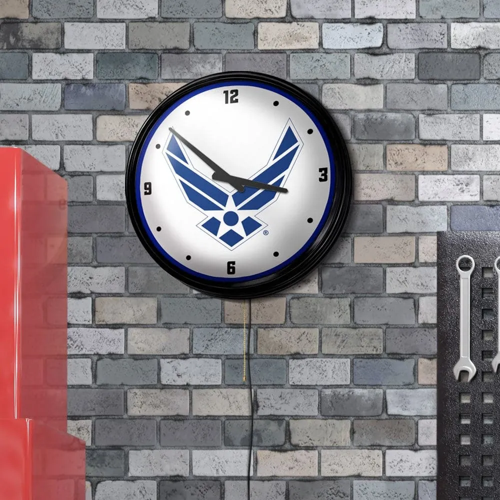 US Air Force: Retro Lighted Wall Clock