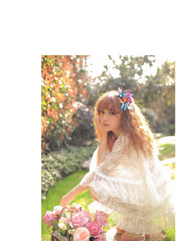 v neck floral lace dress