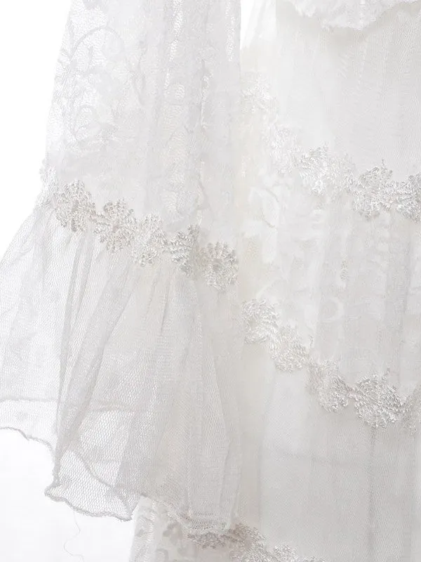 v neck floral lace dress
