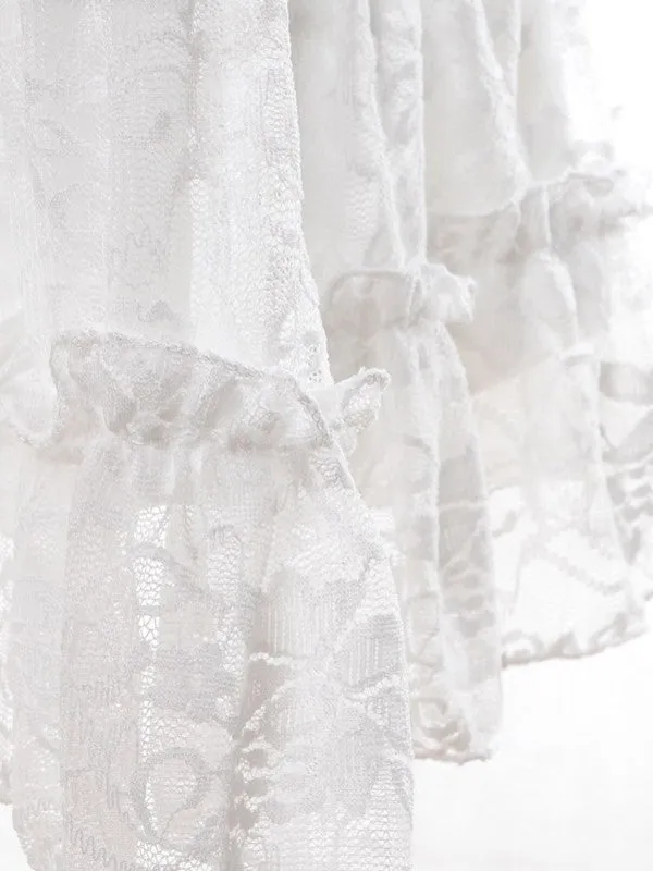 v neck floral lace dress