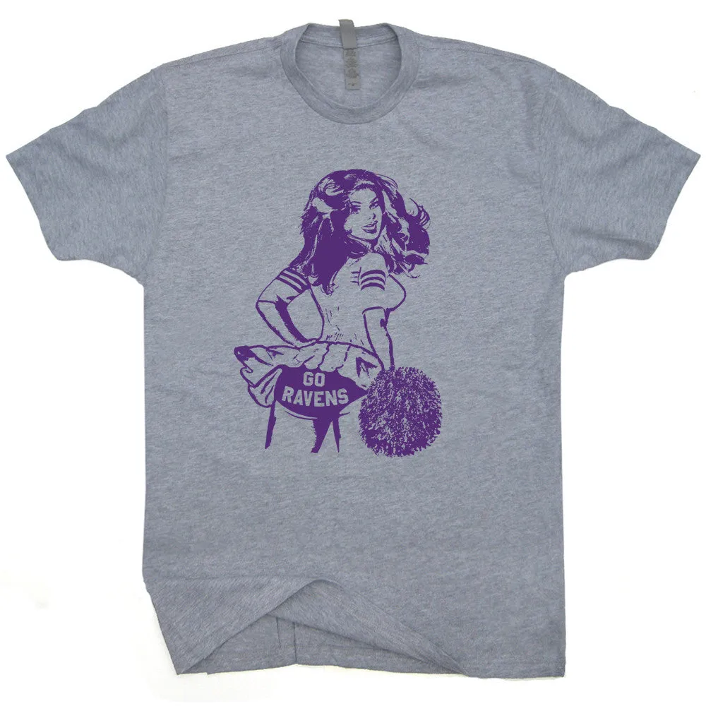Vintage Baltimore Ravens T Shirt Baltimore Ravens Shirt Cheerleader Shirt Retro Logo Tee