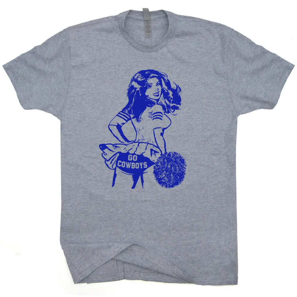Vintage Dallas Cowboys T Shirt Dallas Cowboys Shirt Cheerleader Shirt Retro Cowboys Logo