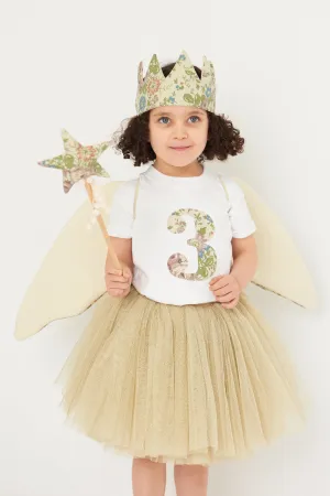 Vintage Ellen Rose Personalised or Number White T-Shirt FABLE HEART Collaboration