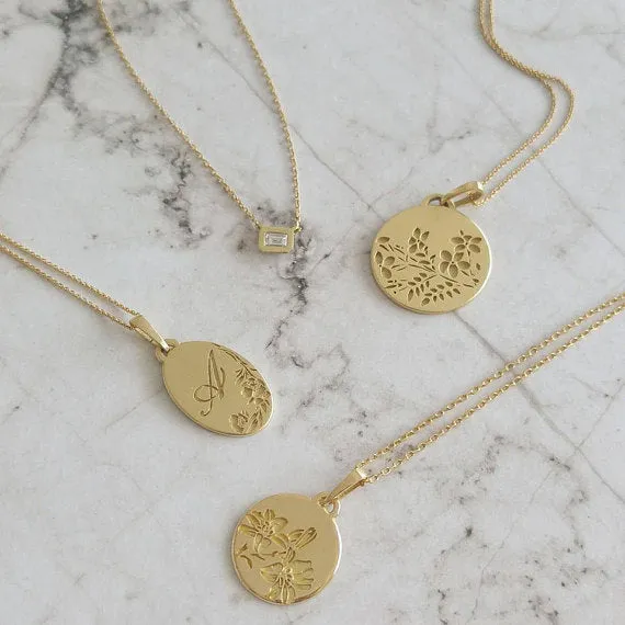 Vintage style floral pendant