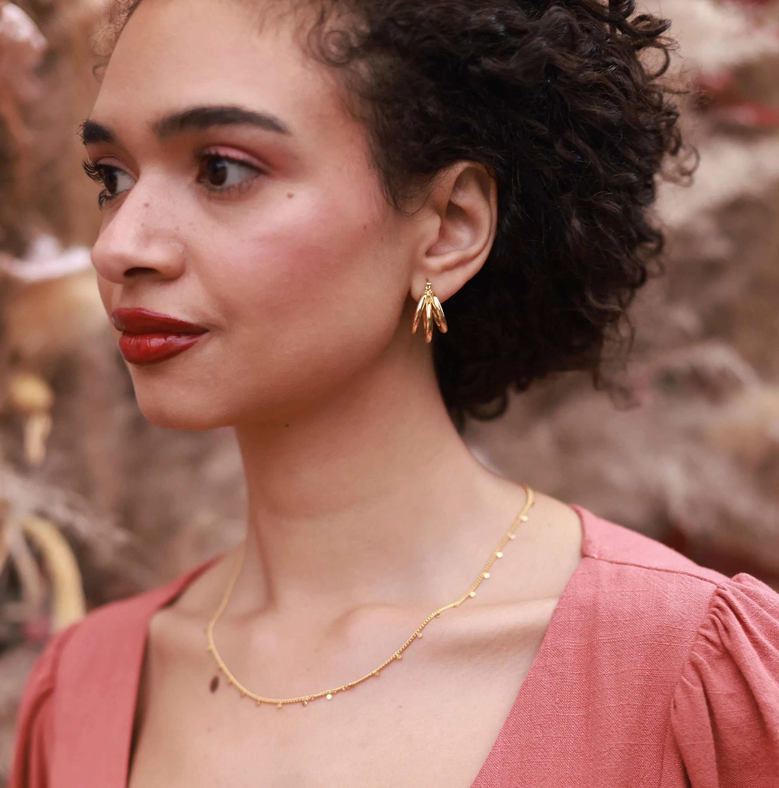 Vintage Style Triple Hoop