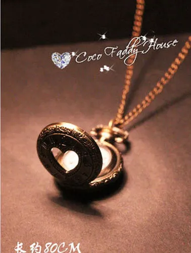 vintage style watch necklace