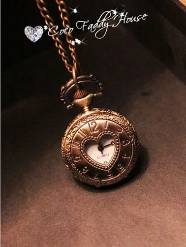 vintage style watch necklace