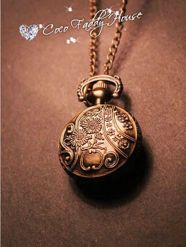 vintage style watch necklace