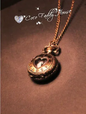 vintage style watch necklace