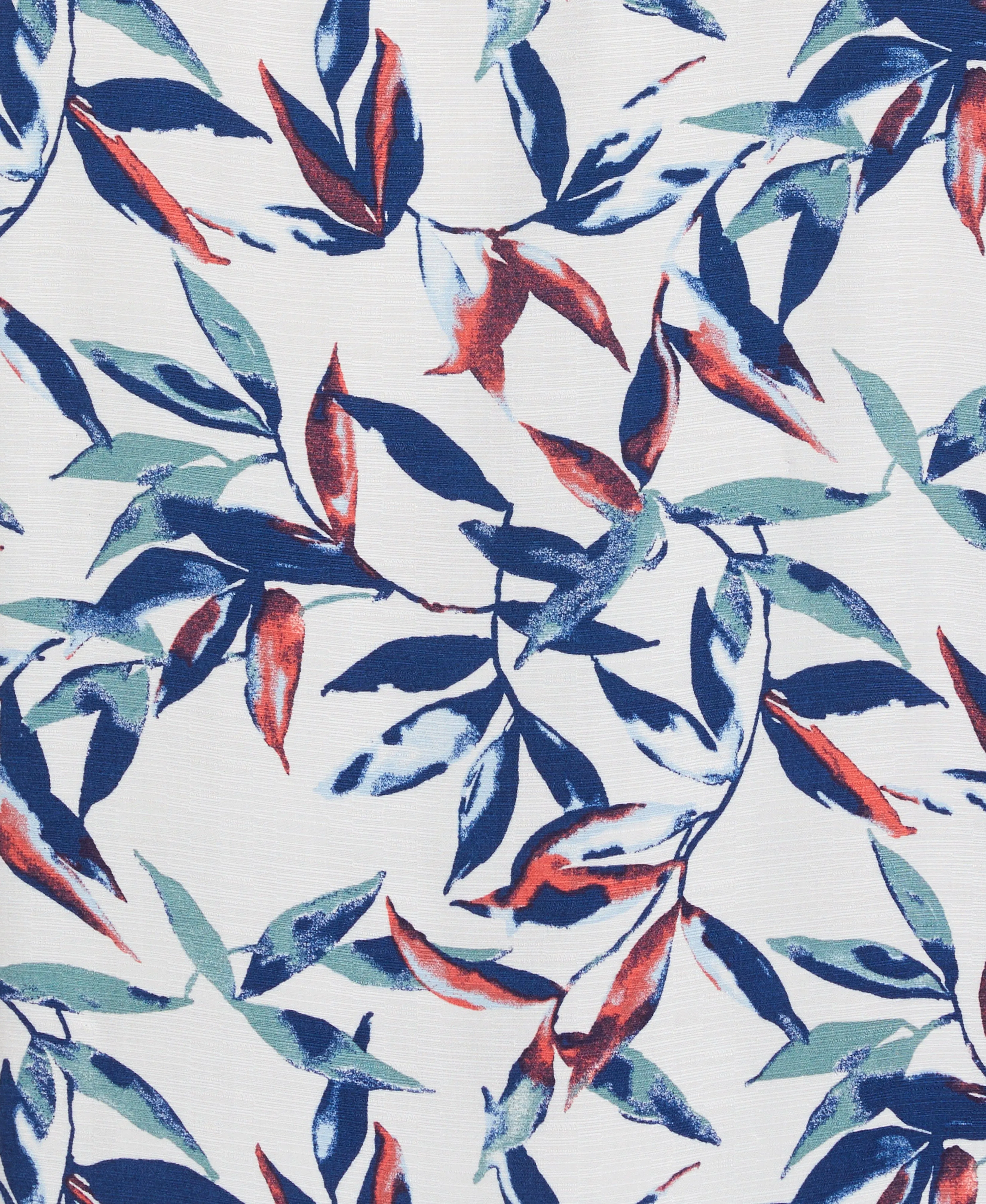 Watercolor Leaf Print Textured Shirt