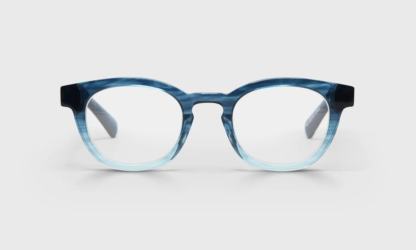 Waylaid Average Color 11 - Blue Fade Crystal Front with Blue Temples