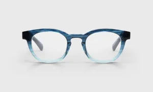 Waylaid Average Color 11 - Blue Fade Crystal Front with Blue Temples