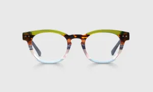 Waylaid Average Color 23 - Earth Tone Stripe Front and Blue Grey Temples