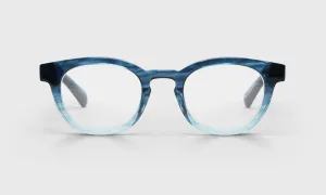 Waylaid Wide Color 11 - Blue Fade Crystal Front with Blue Temples