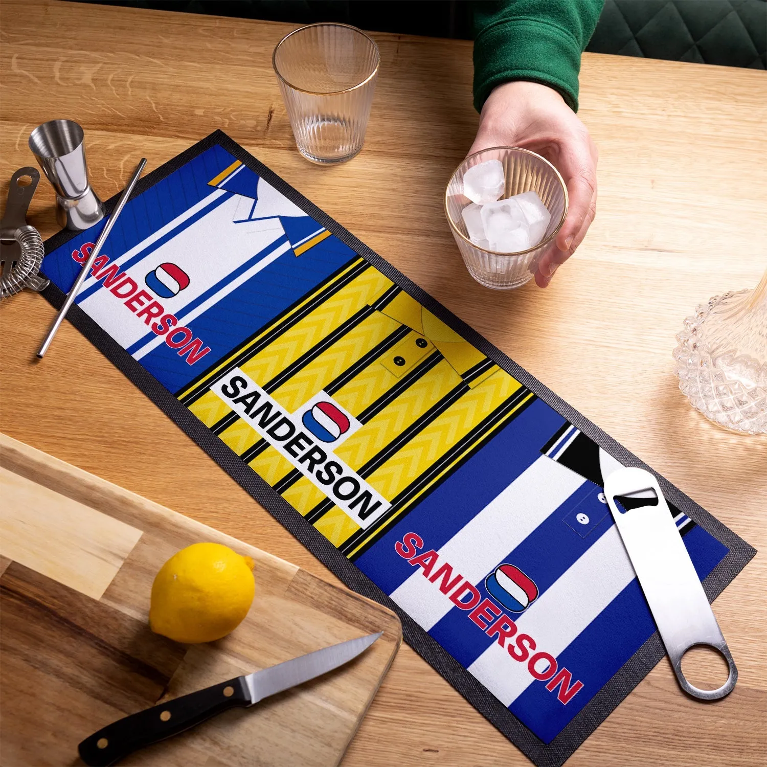 Wednesday Retro Football Shirts - Personalised Bar Runner