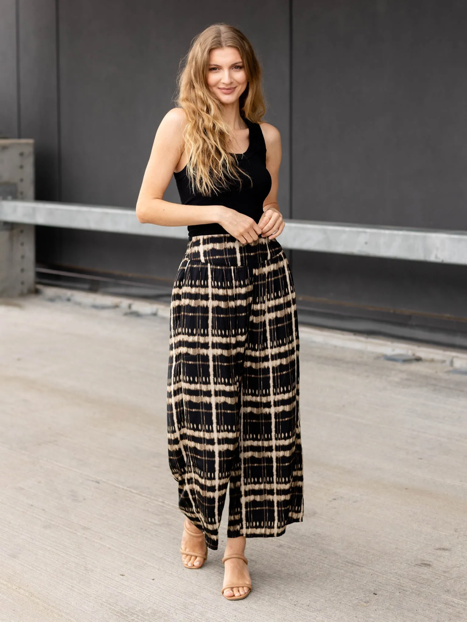 Wide Print Pants
