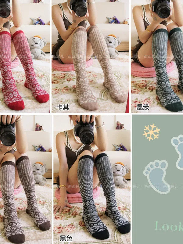 winter wonderland slouch socks