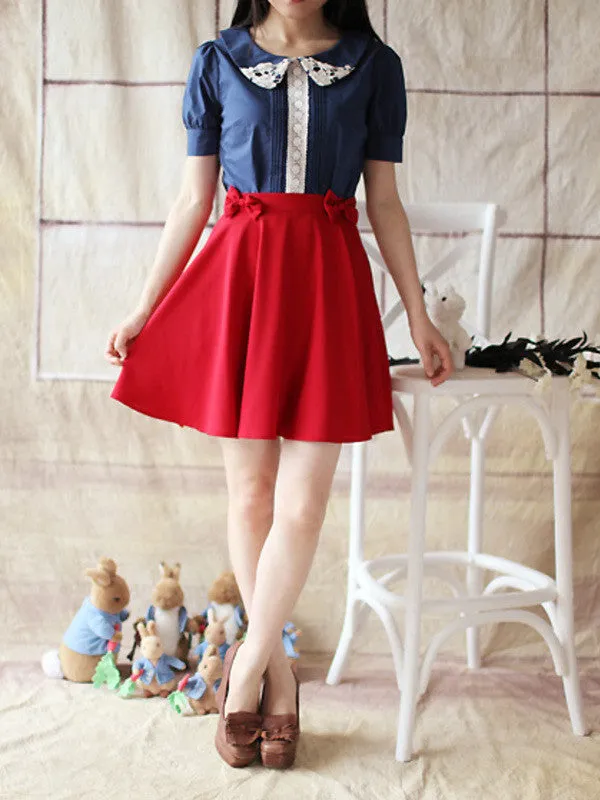young and beautiful suspenders and skirt
